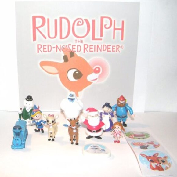Rudolph the Red Nosed Reindeer Fun Party Favors Goody Bag Fillers Set of 10 - Picture 1 of 5